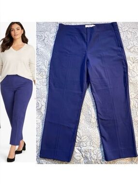 MM.LaFleur Side Zip Straight Leg Pants Workwear Minimalist Tailored Sz 16🧡